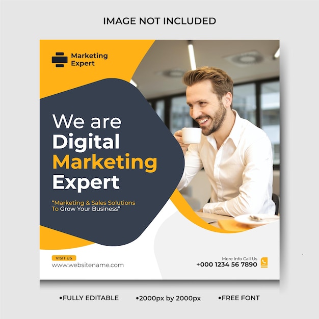 agência de negócios e marketing flyer corporativo quadrado instagram banner de postagem de mídia social