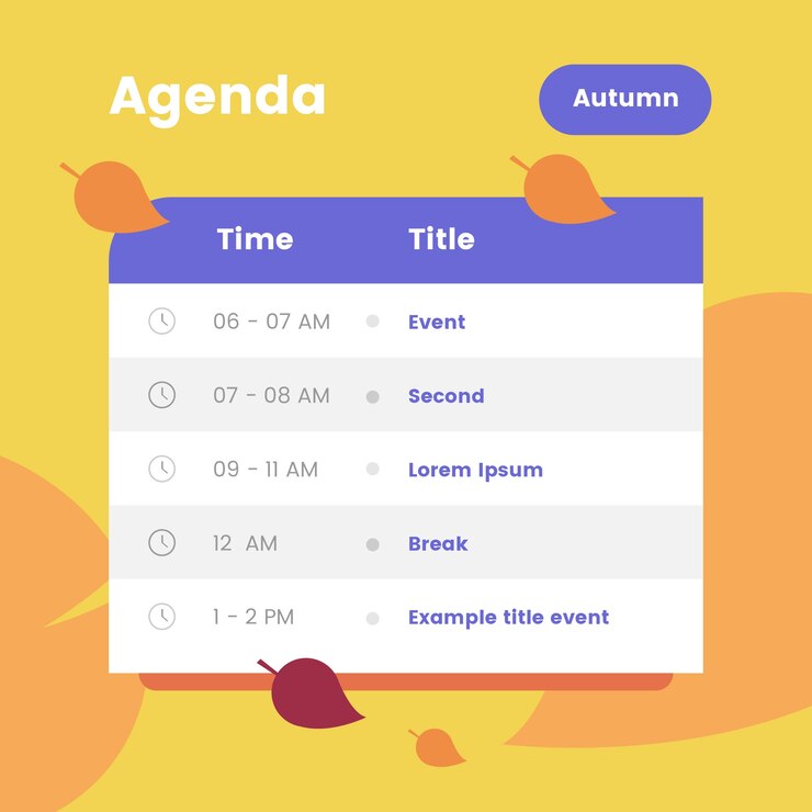 Agenda de outono