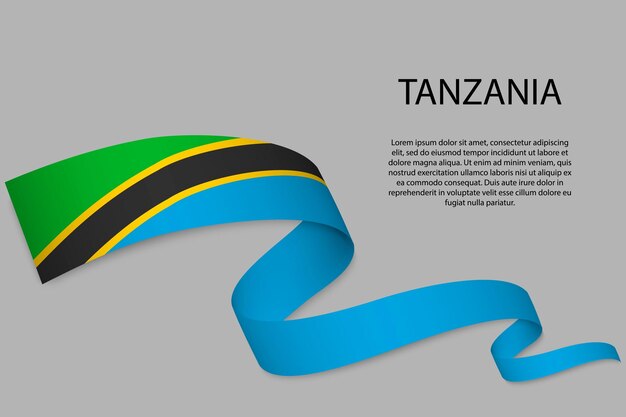 Agitando a fita ou banner com bandeira