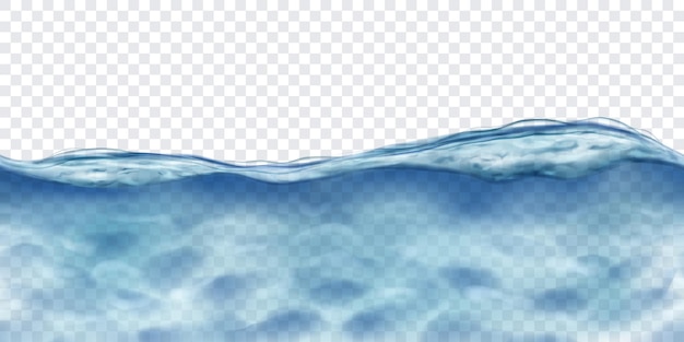 Água translúcida em cores cinza com ondulação cáustica com repetição horizontal perfeita isolada em fundo transparente Transparência apenas em arquivo vetorial