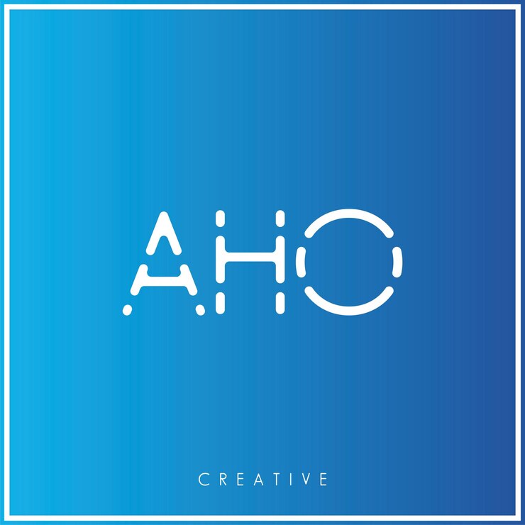 Vetor aho creative vector latter logo design minimal latter logo premium vector ilustração monograma