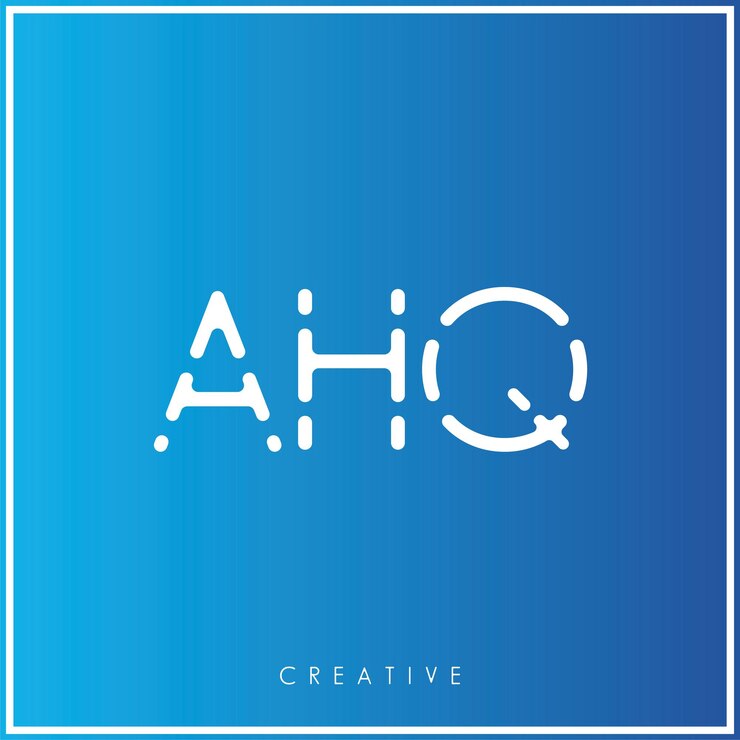 Vetor ahq creative vector latter logo design minimal latter logo premium vector ilustração monograma