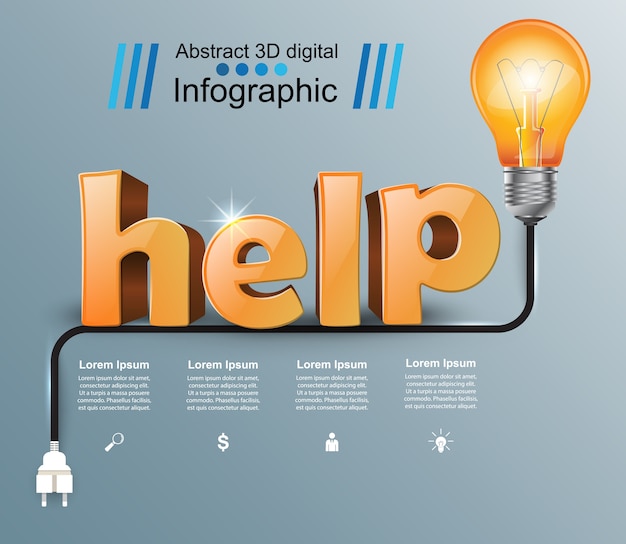 Ajude a infografia de negócios