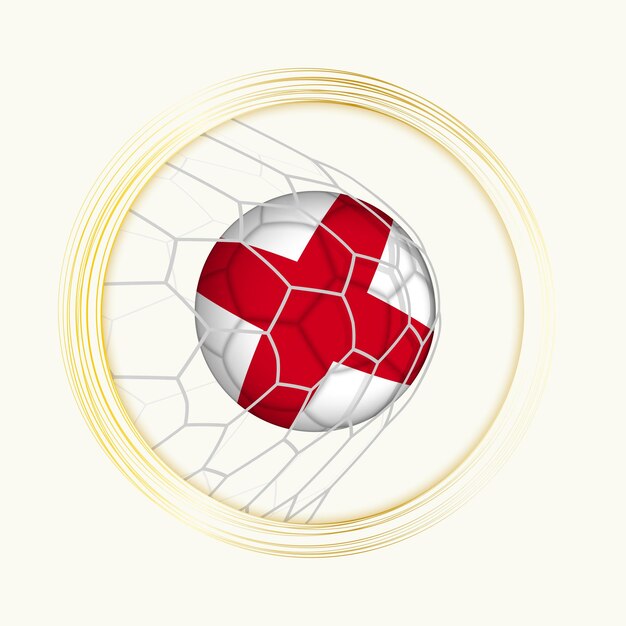 Vetor alabama marcando gol símbolo de futebol abstrato com ilustração de bola de alabama em rede de futeblol