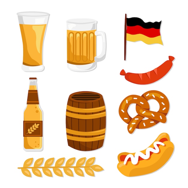 Alemanha alimentos e bebidas, conjunto de Oktoberfest