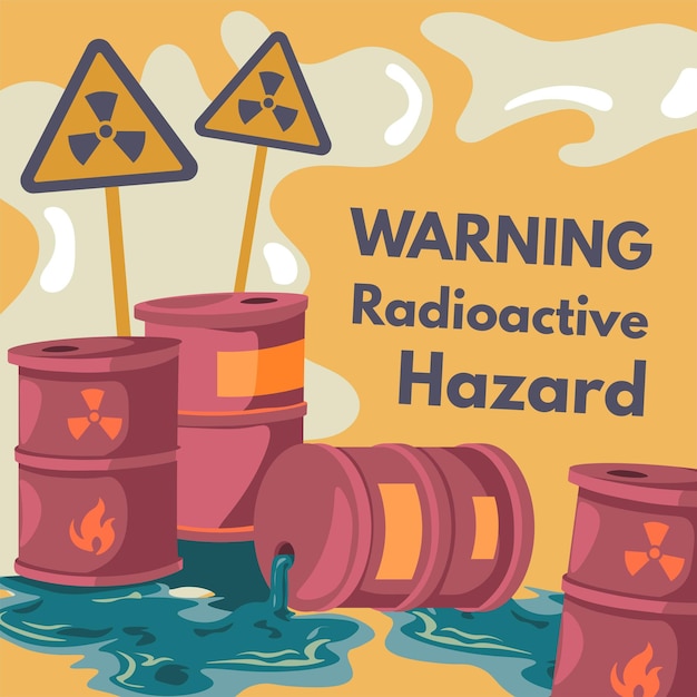 Alerta de contaminação de resíduos de risco radioativo