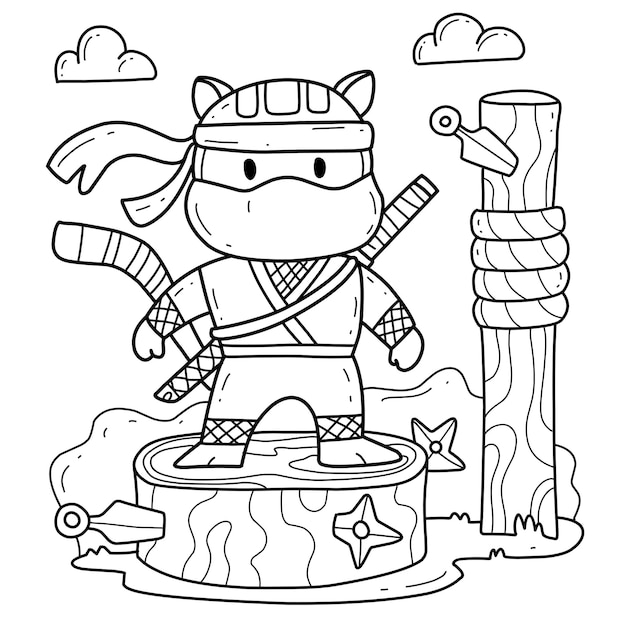 Desenhos de Ninja para Colorir e Imprimir