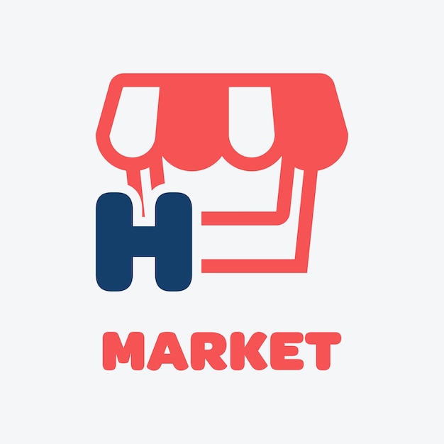 Alfabeto h market logo