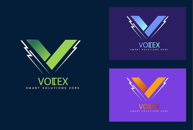 Vetor alfabeto identidade de marca monograma corporativo letra v design de logotipo