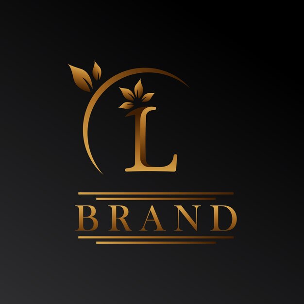 Vetor alfabeto nature luxury gold logo design