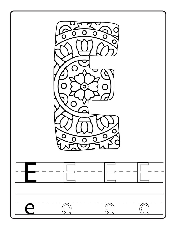 Alfabeto para colorir com desenhos fofos vetor