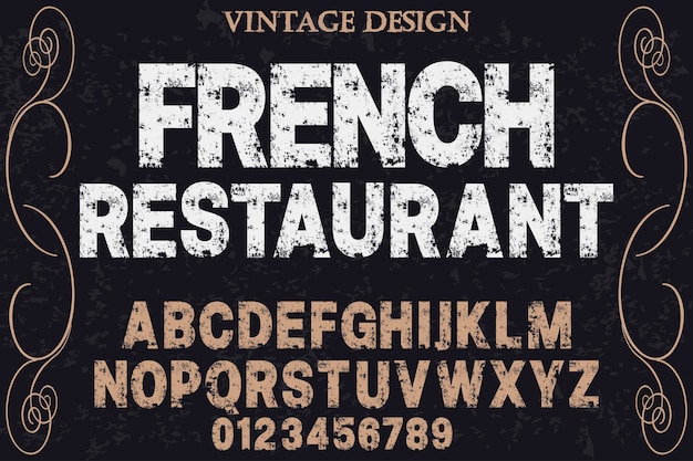 alfabeto restaurante francês