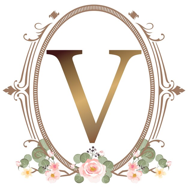 Vetor alfabeto vintage tipografia floral vetor de escrita