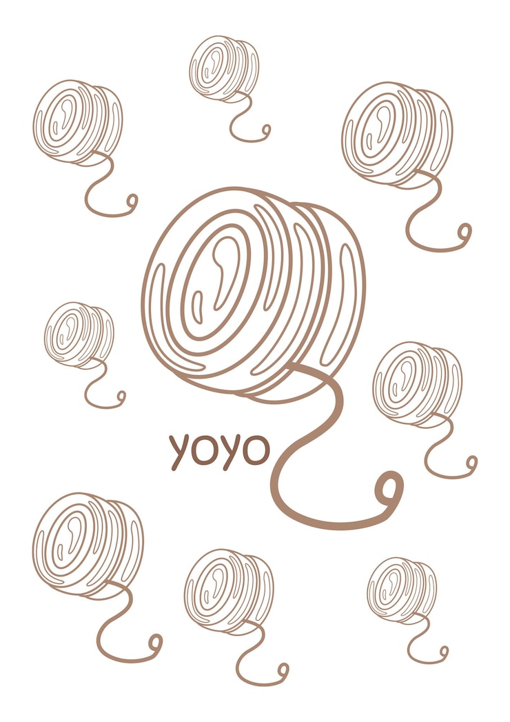 Vetor alfabeto y para yoyo vocabulary school lesson desenhos para colorir para crianças e adultos
