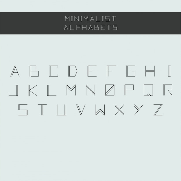 Alfabetos minimalistas
