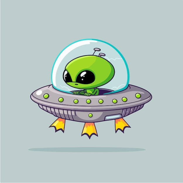 ilustração de desenho de personagem ufo estrangeiro paz 4684856 Vetor no  Vecteezy