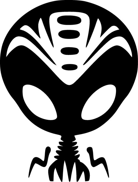 Alienígena de alta qualidade vetor logotipo ilustração ideal para gráfico de camiseta