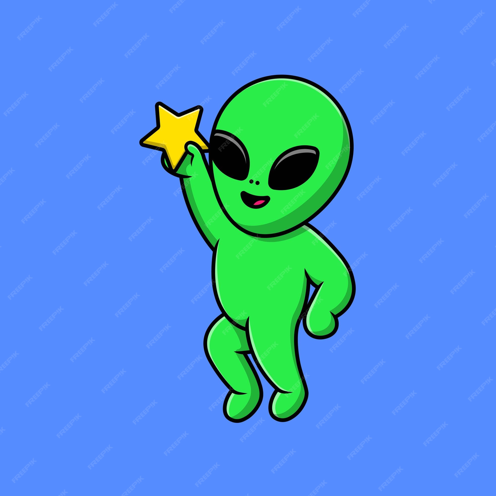 Aliens Voando Com Um Alienígena Fofo Voando Com Espaçonave Desenho Animado  Tecnologia Divertida Ilustração do Vetor - Ilustração de cosmos, mosca:  217352433