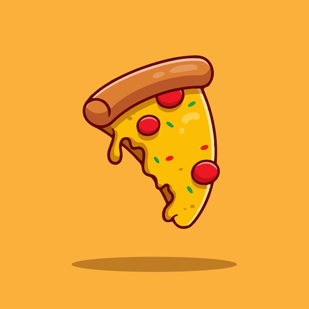 Alimentação rápida isolada do vetor da pizza