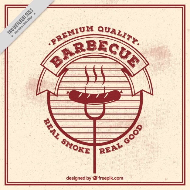 Alimento barbecue vintage