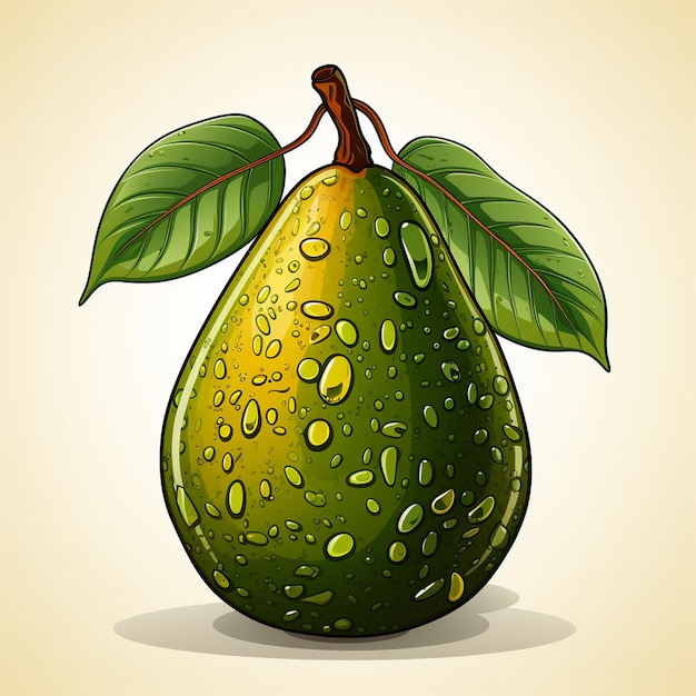 Vetor alimento vetor saudável abacate frutas vegetais orgânicos ilustração isolada dieta tropical s