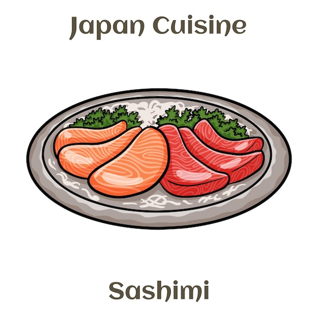 Alimentos japoneses sashimi cru peixe fatiado salmão atum enguia