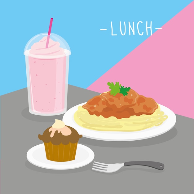 Alimentos refeição almoço laticínios comer bebida menu restaurante vector