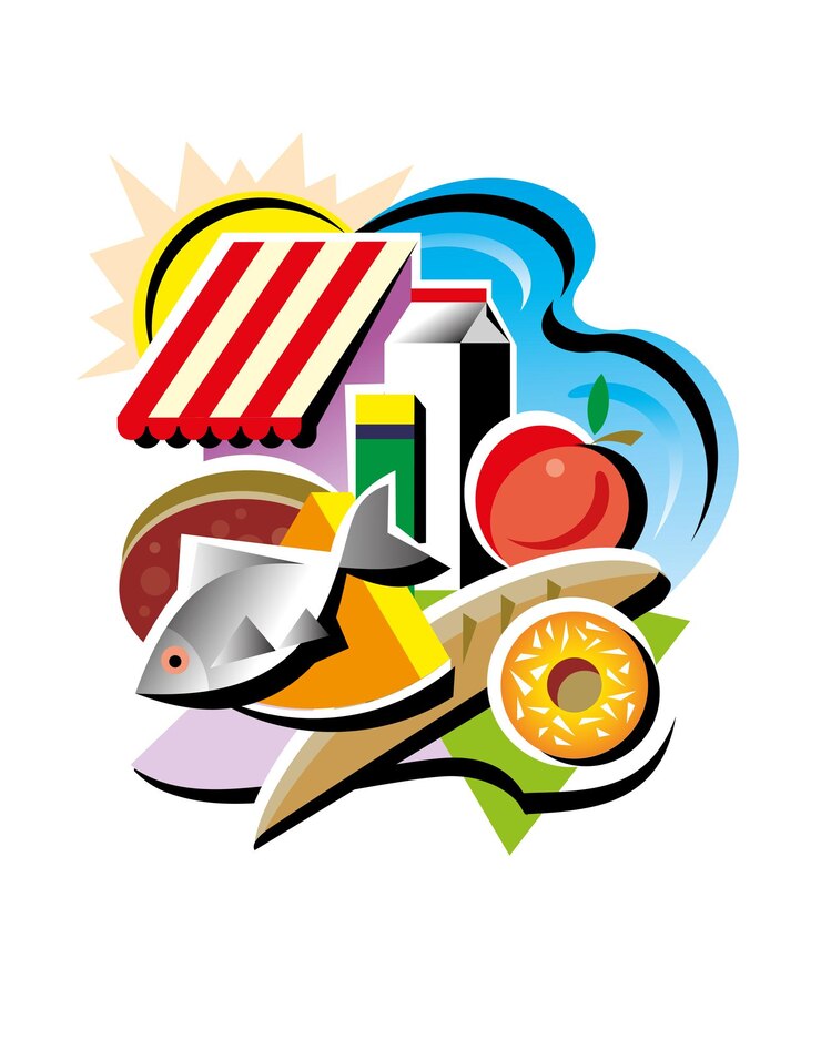 Vetor alimentos ricos em vitaminas para uma dieta vegana ilustração vetorial em estilo simples