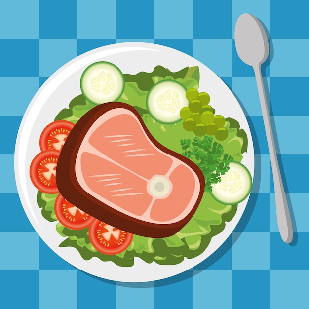 Almoço fresco e delicioso