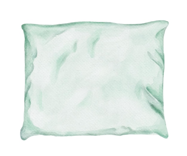 Almofada verde aquarela para dormir