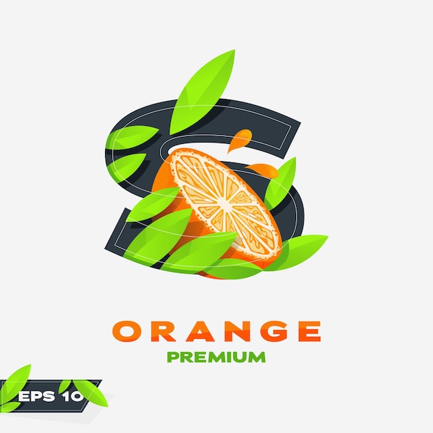 Alphabet s orange fruit edition