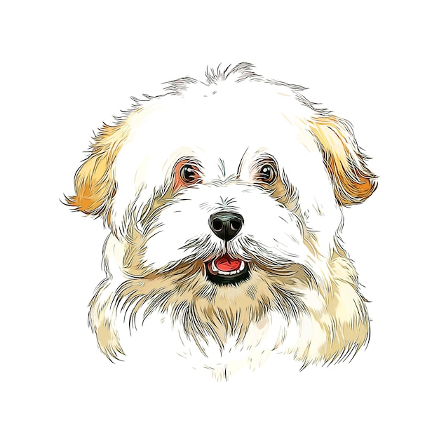 Alpine spaniel dog aquarela esboço ilustração desenhada à mão