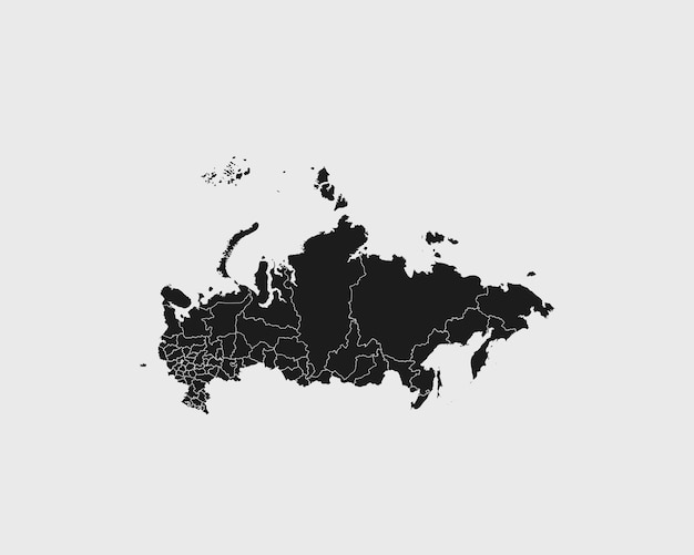 Mapa político de Rússia ilustração do vetor. Ilustração de fundo - 82697950