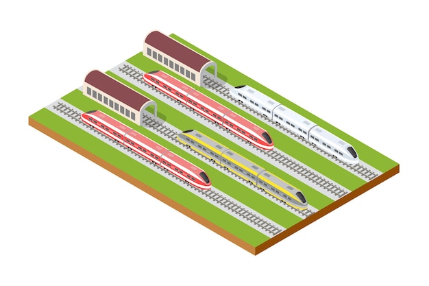 Alta velocidade isométrica de ilustração