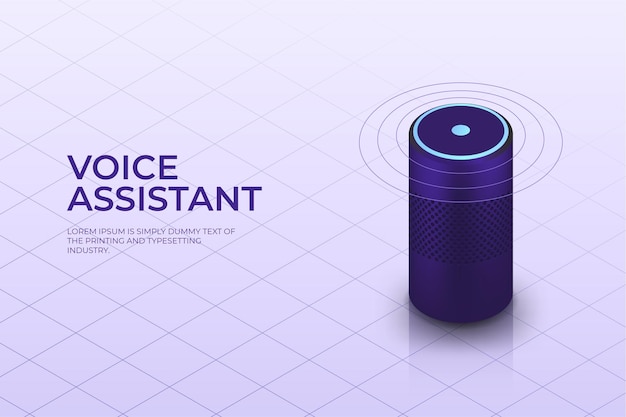 Vetor alto-falante isométrico inteligente com assistente de voz