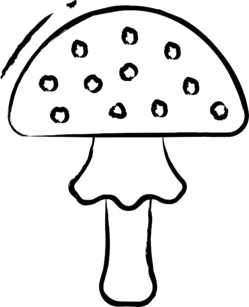 Vetor amanita pantherina ilustração vetorial desenhada à mão