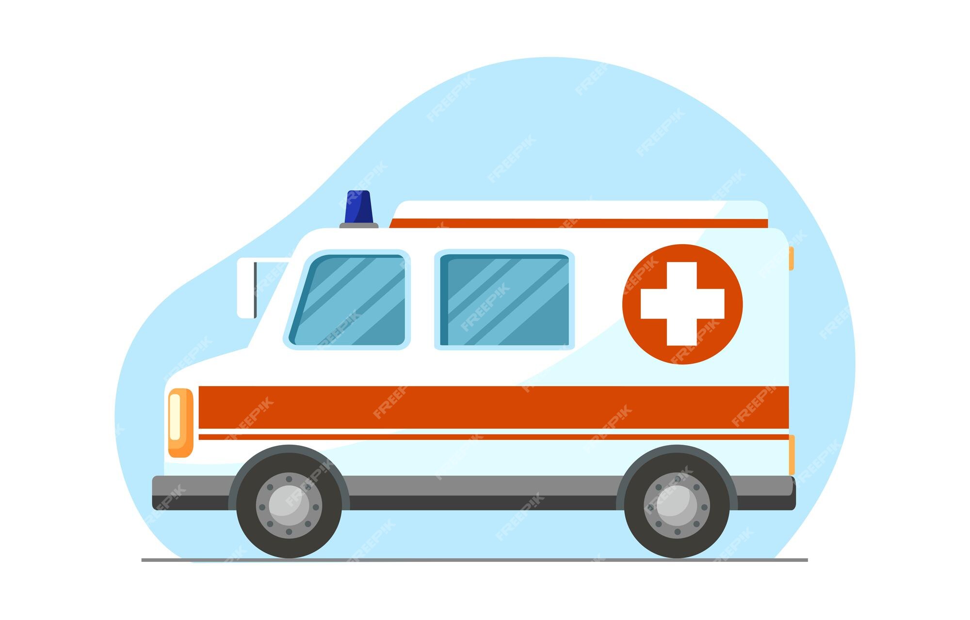 Carro De Ambulância Amarelo, Serviço Médico De Emergência Veículo Vetor De  Desenhos Animados Ilustração Isolada Em Um Fundo Branco Ilustraciones svg,  vectoriales, clip art vectorizado libre de derechos. Image 80957620