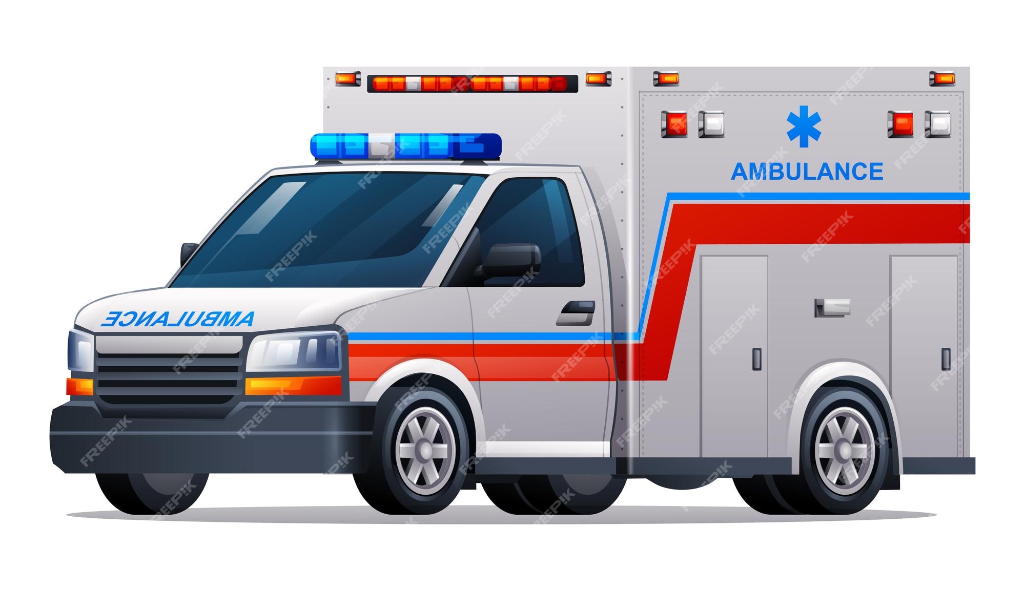 Carro De Ambulância Amarelo, Serviço Médico De Emergência Veículo Vetor De  Desenhos Animados Ilustração Isolada Em Um Fundo Branco Ilustraciones svg,  vectoriales, clip art vectorizado libre de derechos. Image 80957620