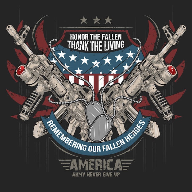 AMERICA ARMA de ARMA AK MACHINE ARMA VETOR EUA BAND ARTWORK