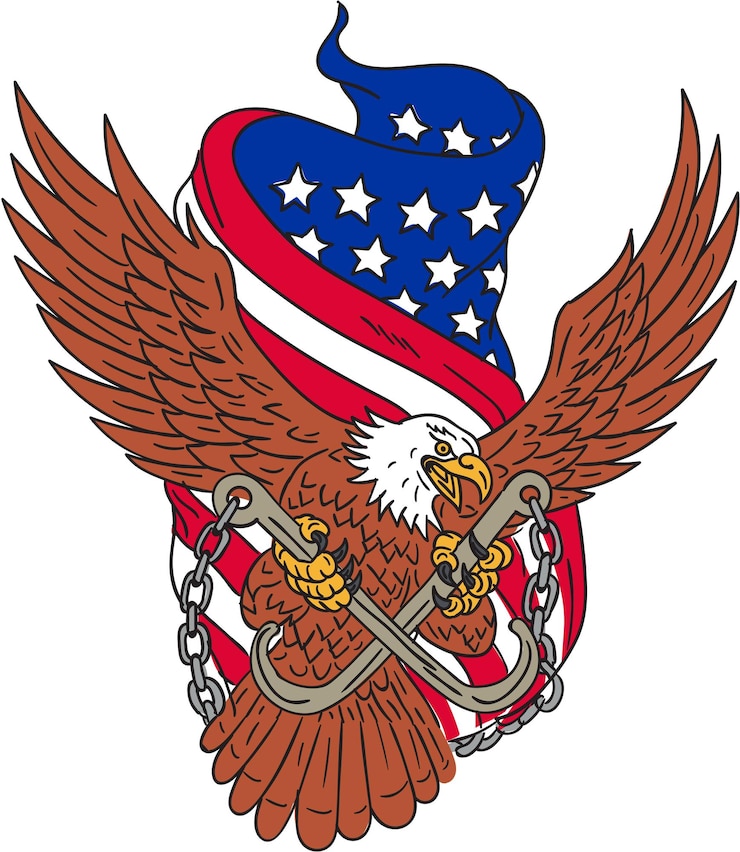 Vetor american eagle wings desenho da bandeira dos estados unidos