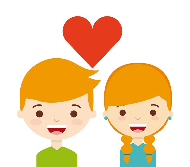 amor casal design, gráfico de vetor ilustração eps10