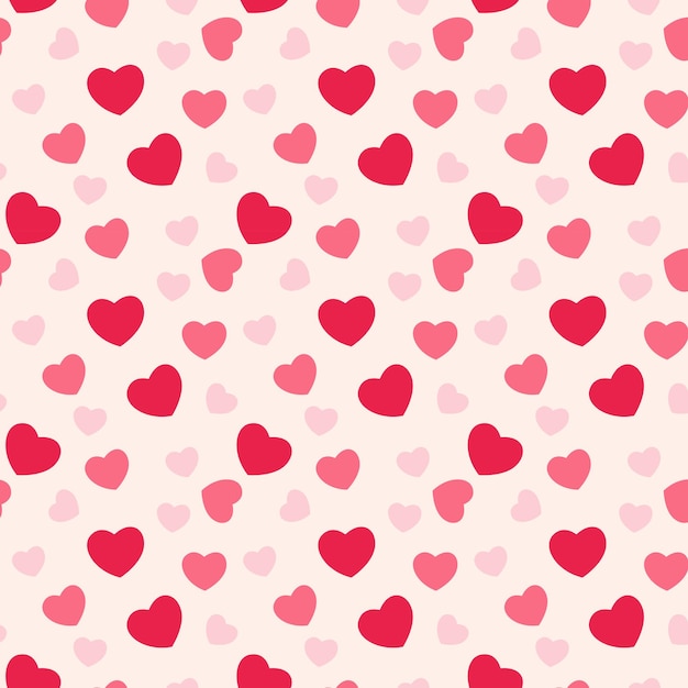 Amor coração padrão sem costura bonito romântico corações cor-de-rosa impressão de fundo Dia dos Namorados feriado de volta