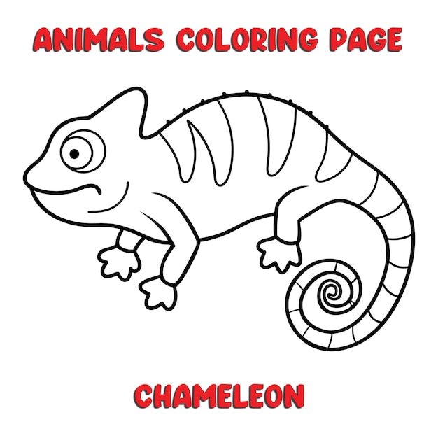 camaleão desenho para colorir