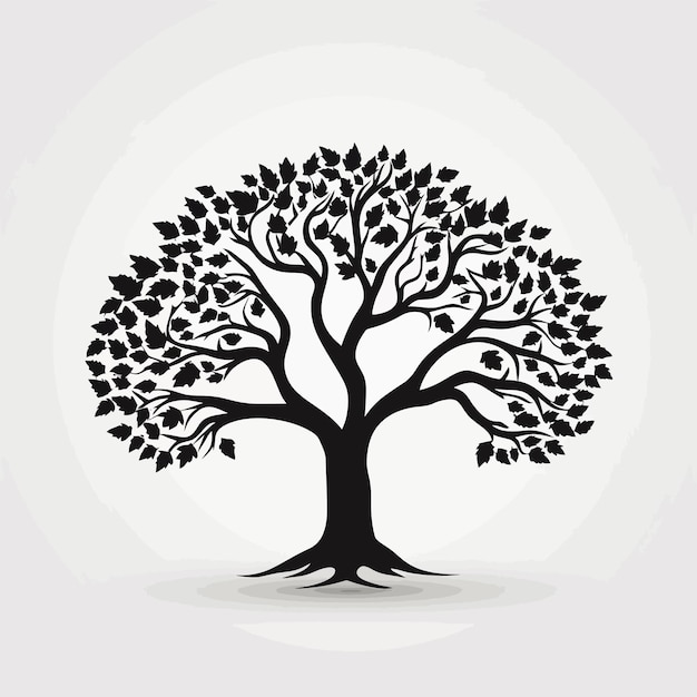 Vetor an_oak_tree_silhouette_tattoo_vector_simplistic