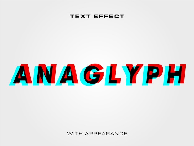 Vetor anaglyph text effect