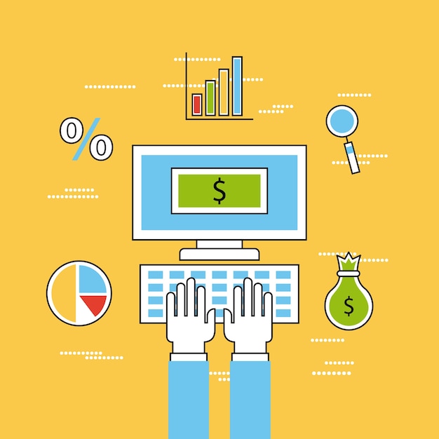 Vetor análise e investimentos planos