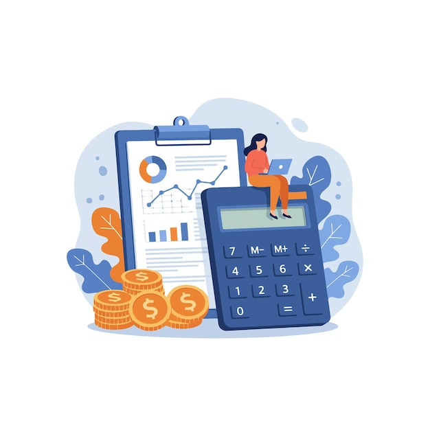 Analista financeiro a trabalhar com dados e orçamento