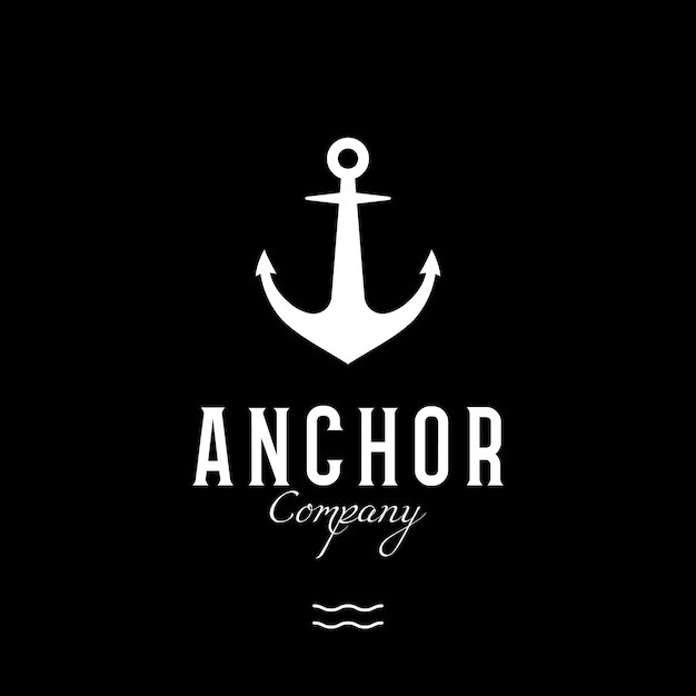 Âncora marinha náutica e corda logotipo design logotipo para empresa e negócios marítimos de marca