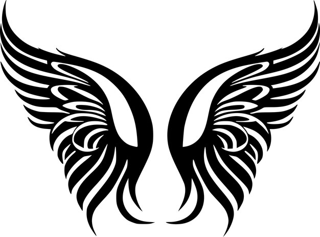 Vetor Ángeles wings logo vector de alta qualidade ilustração vetorial ideal para gráficos de t-shirts