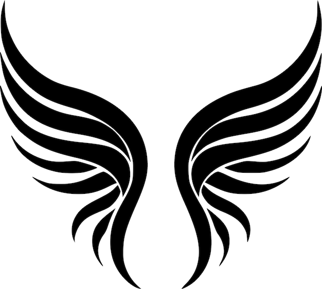 Ángeles wings logo vector de alta qualidade ilustração vetorial ideal para gráficos de t-shirts